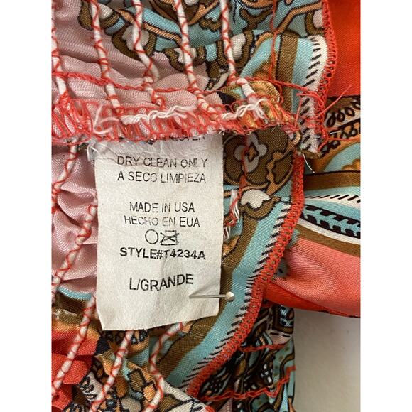 Twenty One Beautiful Vibrant Boho Paisley Blouse Size Large - Picture 5 of 9